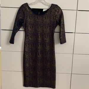 Navy and Gold Shimmery Dress